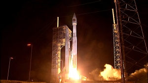 Décollage de la fusée Atlas V avec le Cygnus à bord, le 22 mars dernier. Source : NASA