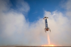 Nouvel atterrissage réussi du lanceur New Shepard ce 2 avril. Source : https://www.blueorigin.com
