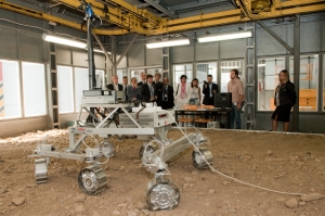 Prototype du rover européen de la mission ExoMars, en 2010. Copyright : Thales Alenia Space-Italy