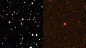 L'étoile de Tabby photographiée en infrarouge et en ultraviolet. Source : Wikipedia